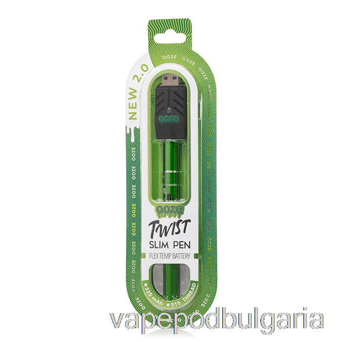 Vape Bulgaria Ooze Slim Twist Pen 2.0 Flex Temp батерия Slime Green